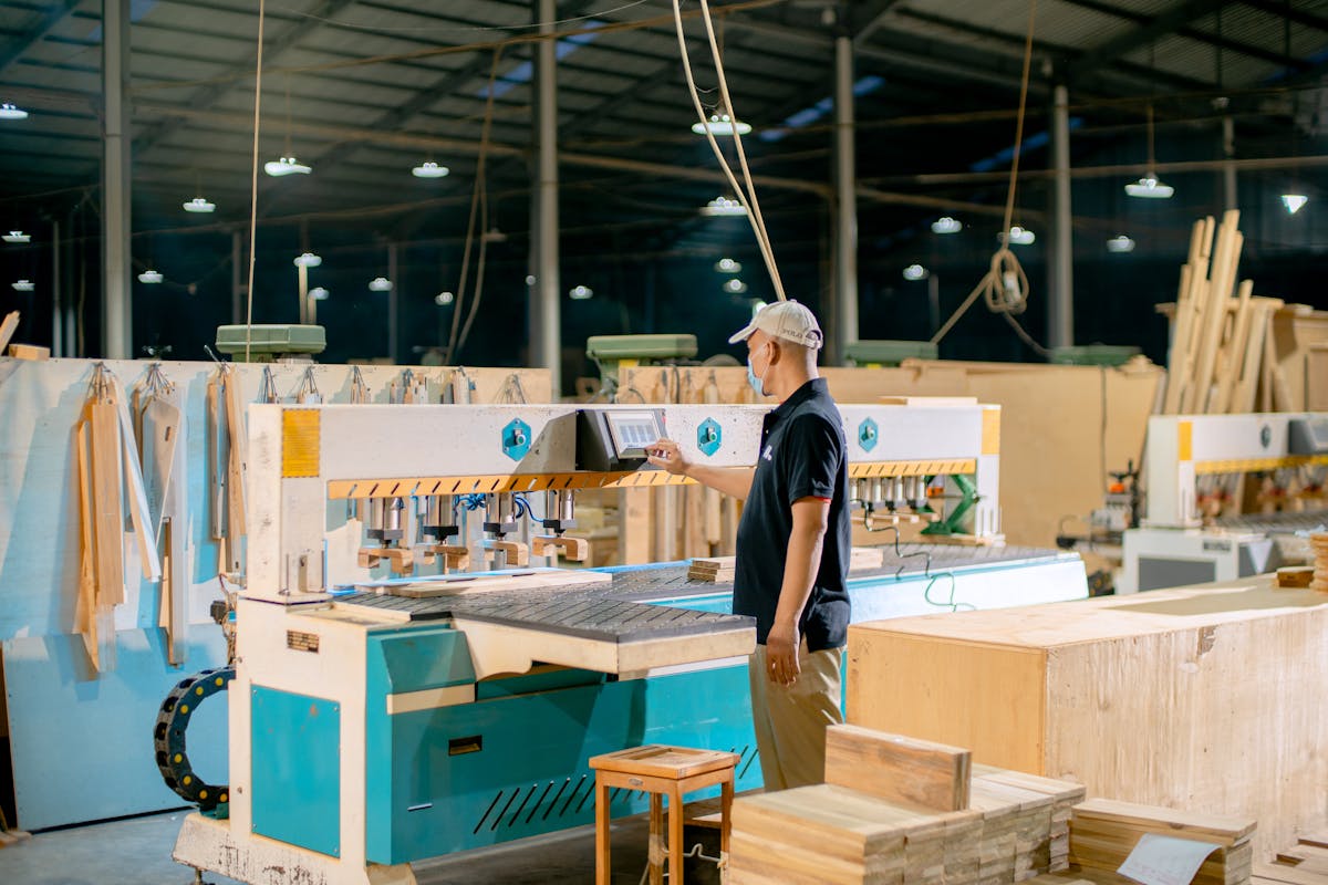 inside a furniture factory Vietnam has today